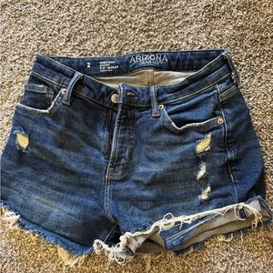 Arizona Jean Co. Women's Dark Blue Distressed Denim Shorts